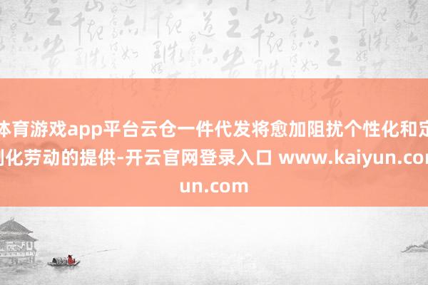 体育游戏app平台云仓一件代发将愈加阻扰个性化和定制化劳动的提供-开云官网登录入口 www.kaiyun.com
