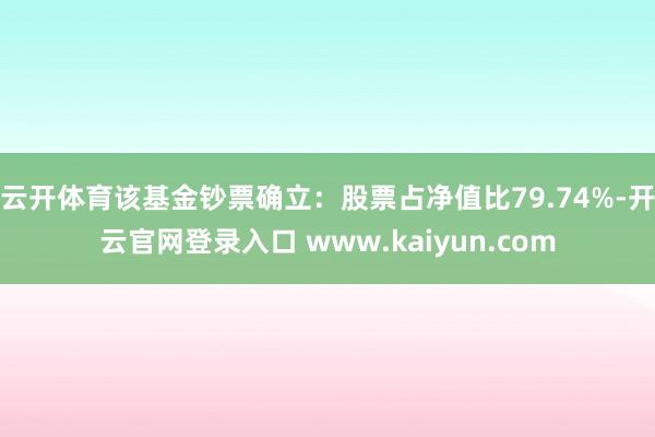 云开体育该基金钞票确立：股票占净值比79.74%-开云官网登录入口 www.kaiyun.com