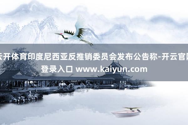 云开体育印度尼西亚反推销委员会发布公告称-开云官网登录入口 www.kaiyun.com