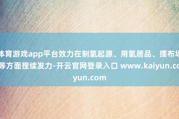 体育游戏app平台效力在制氢起源、用氢居品、摆布场景等方面捏续发力-开云官网登录入口 www.kaiyun.com