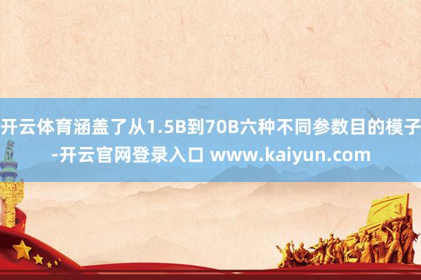 开云体育涵盖了从1.5B到70B六种不同参数目的模子-开云官网登录入口 www.kaiyun.com
