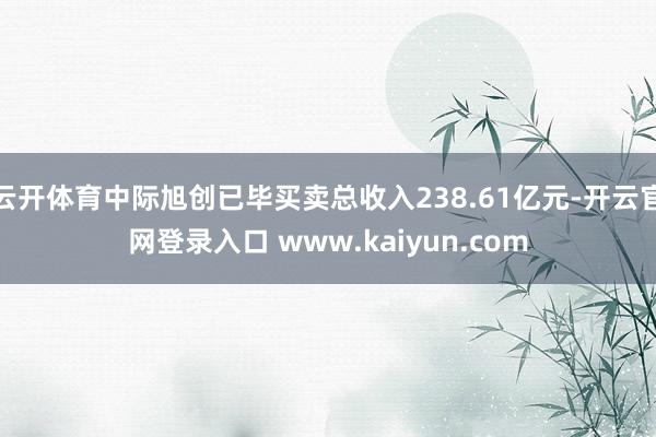 云开体育中际旭创已毕买卖总收入238.61亿元-开云官网登录入口 www.kaiyun.com